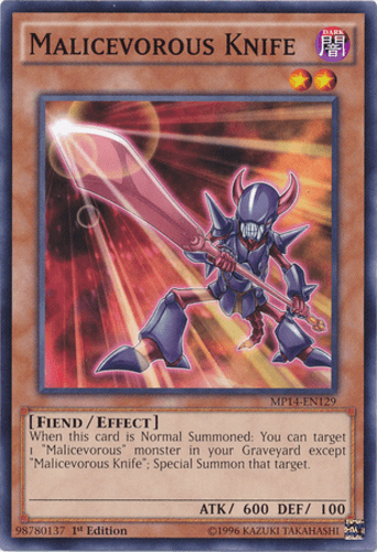 Malicevorous Knife - MP14-EN129 Common 1st Edition