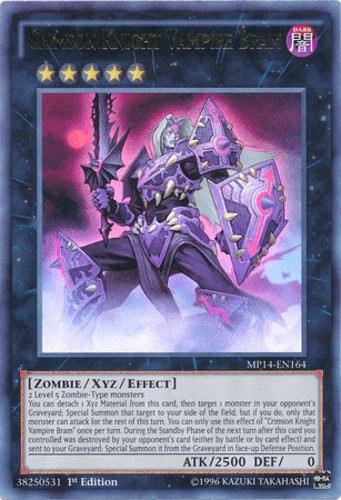 Crimson Knight Vampire Bram - MP14-EN164 Ultra Rare 1st Edition