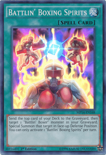 Battlin' Boxing Spirits - MP14-EN168 Super Rare 1st Edition