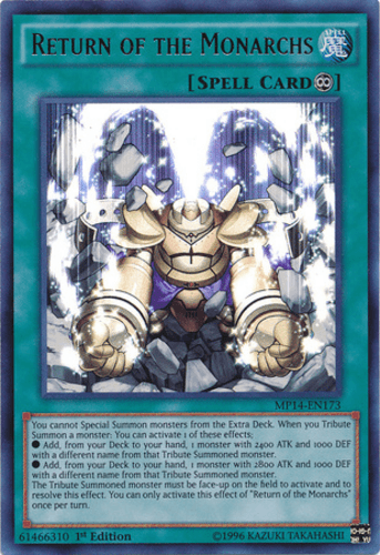 Return of the Monarchs - MP14-EN173 Ultra Rare 1st Edition