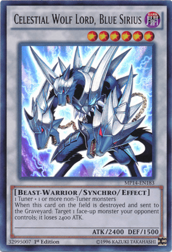 Celestial Wolf Lord, Blue Sirius - MP14-EN183 Ultra Rare Unlimited