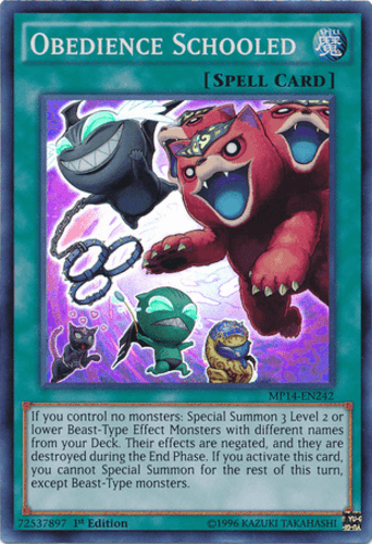 Obedience Schooled - MP14-EN242 Super Rare Unlimited