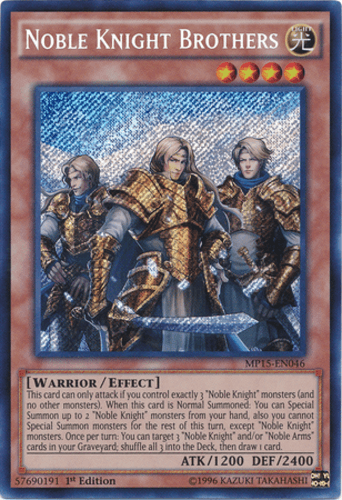Noble Knight Brothers - MP15-EN046 Secret Rare 1st Edition