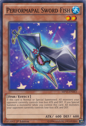 Performapal Sword Fish - MP15-EN063 Common 1st Edition