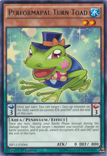Performapal Turn Toad - MP15-EN066 Rare 1st Edition