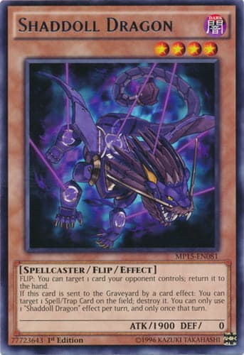 Shaddoll Dragon - MP15-EN081 Rare 1st Edition