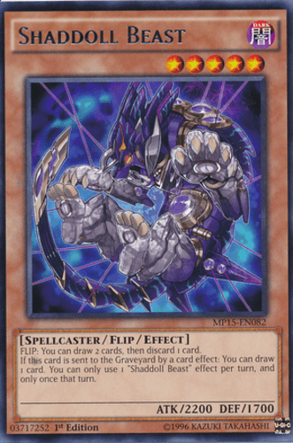 Shaddoll Beast - MP15-EN082 Rare 1st Edition