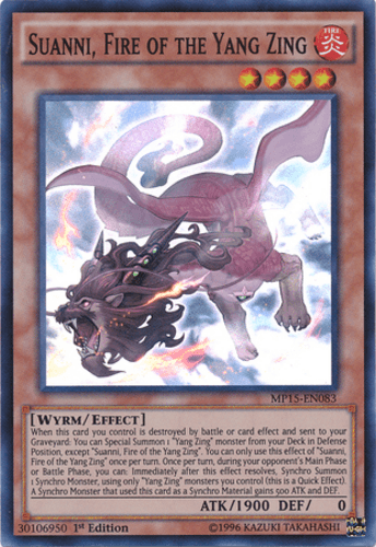 Suanni, Fire of the Yang Zing - MP15-EN083 Super Rare 1st Edition