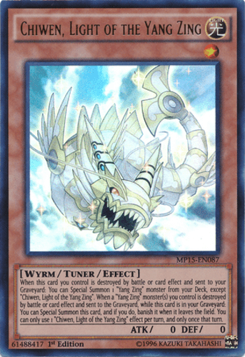 Chiwen, Light of the Yang Zing - MP15-EN087 Ultra Rare 1st Edition