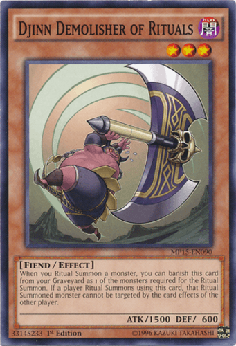Djinn Demolisher of Rituals - MP15-EN090 Common 1st Edition
