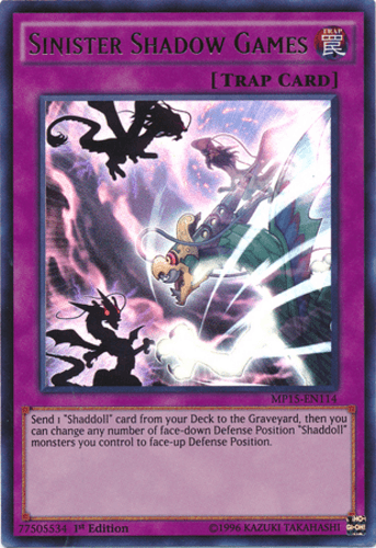 Sinister Shadow Games - MP15-EN114 Ultra Rare 1st Edition