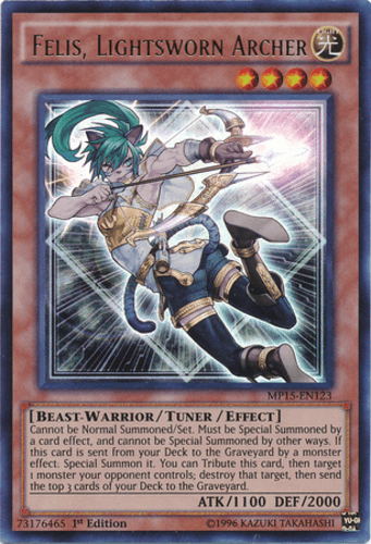 Felis, Lightsworn Archer - MP15-EN123 Ultra Rare 1st Edition