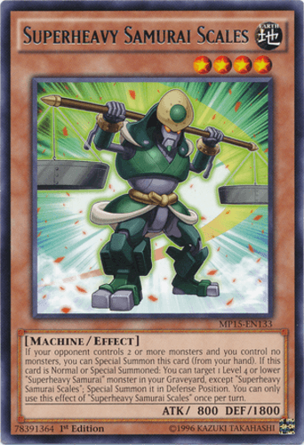 Superheavy Samurai Scales - MP15-EN133 Rare 1st Edition