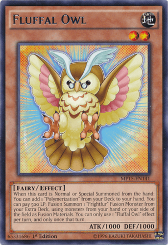 Fluffal Owl - MP15-EN141 Rare 1st Edition
