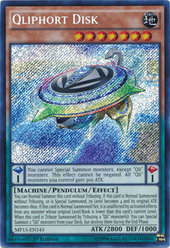 Qliphort Disk - MP15-EN145 Secret Rare 1st Edition