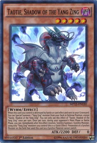 Taotie, Shadow of the Yang Zing - MP15-EN150 Super Rare 1st Edition