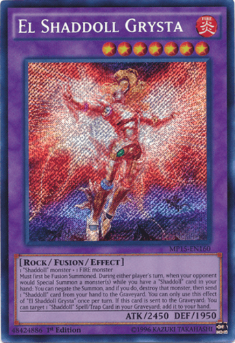 El Shaddoll Grysta - MP15-EN160 Secret Rare 1st Edition