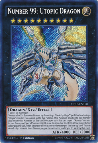 Number 99: Utopic Dragon - MP15-EN190 Secret Rare 1st Edition