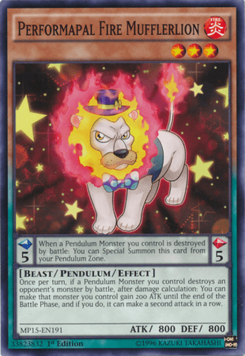 Performapal Fire Mufflerlion - MP15-EN191 Common 1st Edition