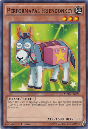 Performapal Friendonkey - MP15-EN193 Common 1st Edition