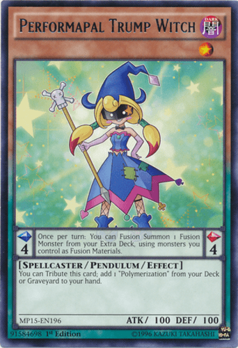 Performapal Trump Witch - MP15-EN196 Rare 1st Edition