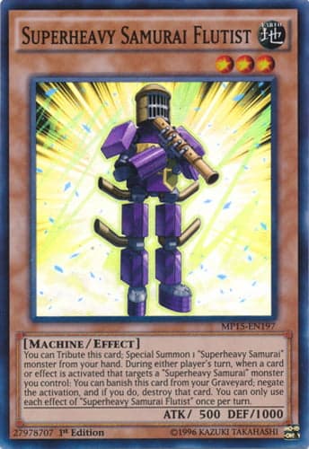 Superheavy Samurai Flutist - MP15-EN197 Super Rare 1st Edition