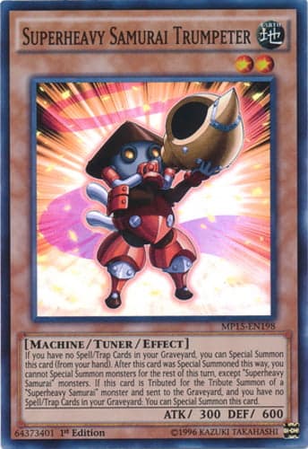 Superheavy Samurai Trumpeter - MP15-EN198 Super Rare 1st Edition