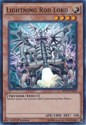 Lightning Rod Lord - MP15-EN216 Super Rare 1st Edition