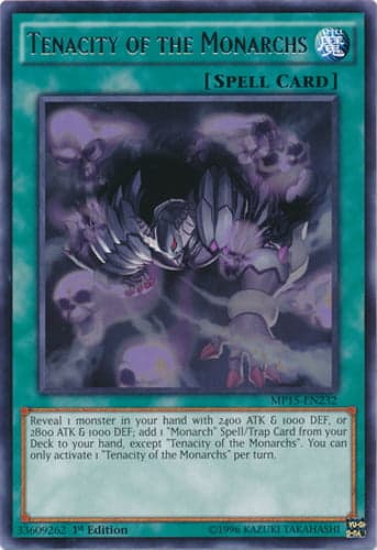 Tenacity of the Monarchs - MP15-EN232 Rare 1st Edition