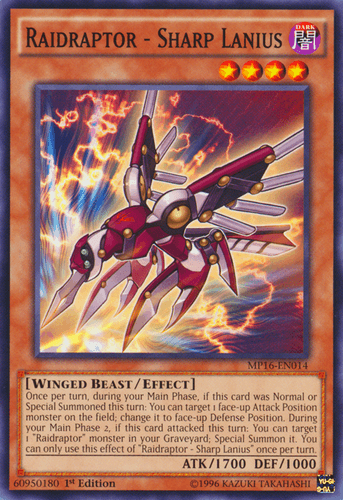 Raidraptor - Sharp Lanius - MP16-EN014 Common Unlimited