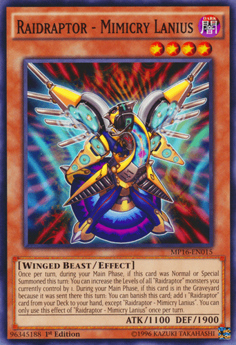 Raidraptor - Mimicry Lanius - MP16-EN015 Common 1st Edition