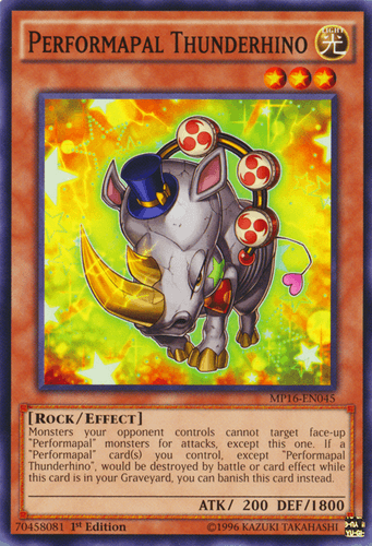 Performapal Thunderhino - MP16-EN045 Common 1st Edition