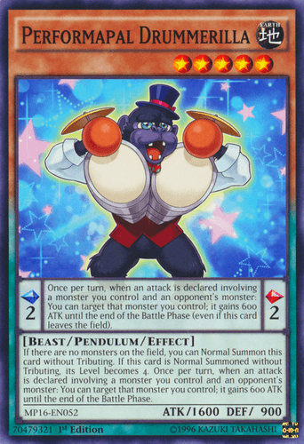 Performapal Drummerilla - MP16-EN052 Common 1st Edition
