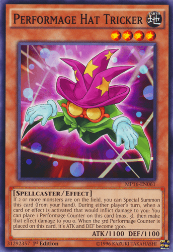 Performage Hat Tricker - MP16-EN061 Common 1st Edition
