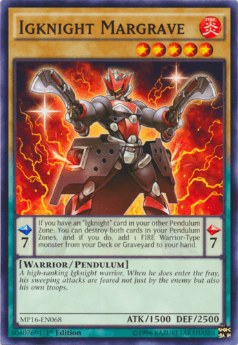 Igknight Margrave - MP16-EN068 Common 1st Edition