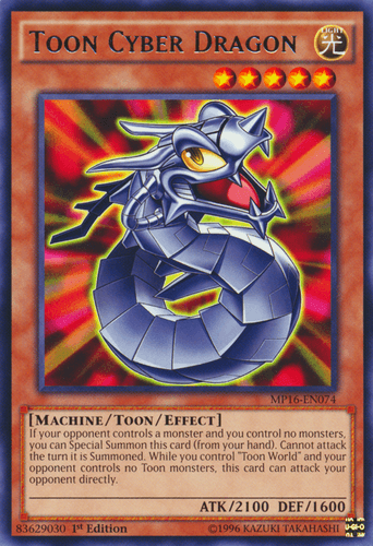 Toon Cyber Dragon - MP16-EN074 Rare Unlimited