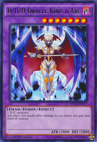 D/D/D Oracle King d'Arc - MP16-EN077 Rare 1st Edition