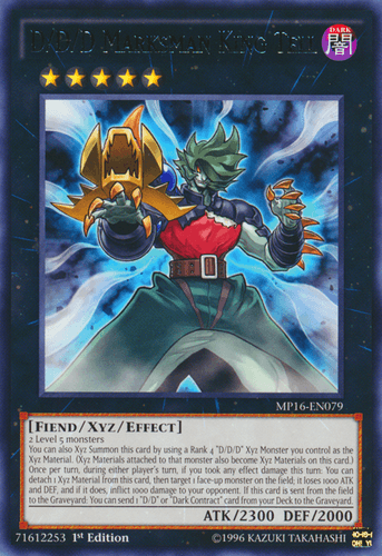 D/D/D Marksman King Tell - MP16-EN079 Rare 1st Edition