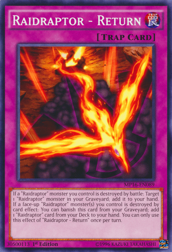 Raidraptor - Return - MP16-EN089 Common 1st Edition