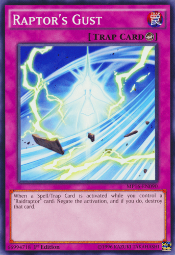 Raptor's Gust - MP16-EN090 Common 1st Edition