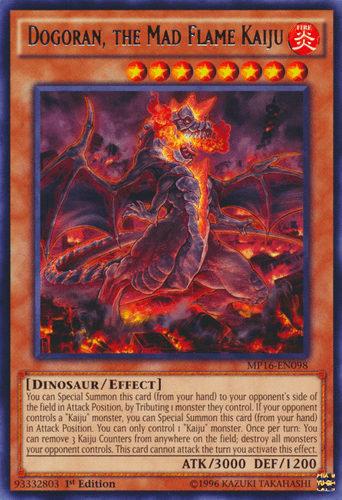 Dogoran, the Mad Flame Kaiju - MP16-EN098 Rare 1st Edition