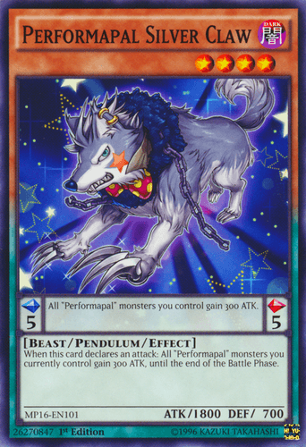 Performapal Silver Claw - MP16-EN101 Common 1st Edition