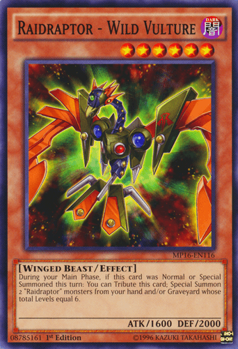 Raidraptor - Wild Vulture - MP16-EN116 Common 1st Edition