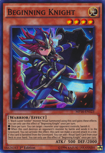 Beginning Knight - MP16-EN123 Super Rare 1st Edition