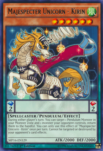 Majespecter Unicorn - Kirin - MP16-EN129 Rare 1st Edition