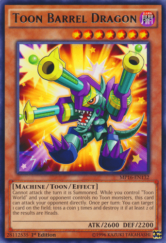 Toon Barrel Dragon - MP16-EN132 Rare Unlimited