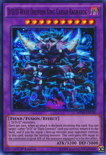 D/D/D Wave Oblivion King Caesar Ragnarok - MP16-EN138 Super Rare Unlimited