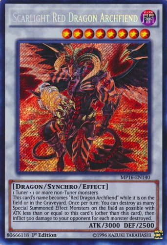 Scarlight Red Dragon Archfiend - MP16-EN140 Secret Rare Unlimited