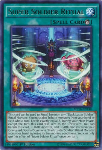 Super Soldier Ritual - MP16-EN146 Rare 1st Edition