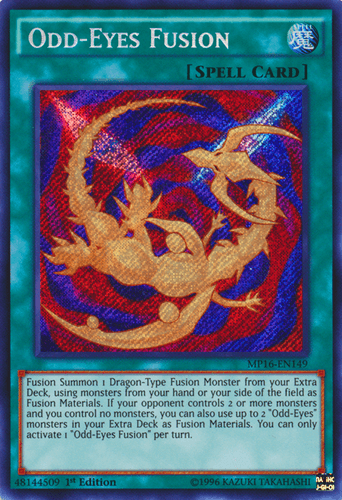 Odd-Eyes Fusion - MP16-EN149 Secret Rare Unlimited